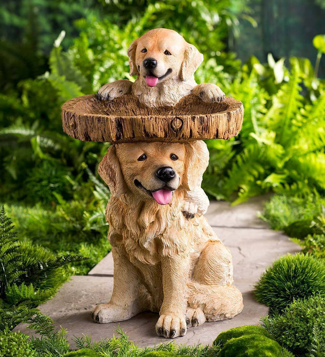 Mom and Pup Outdoor Bird Feed